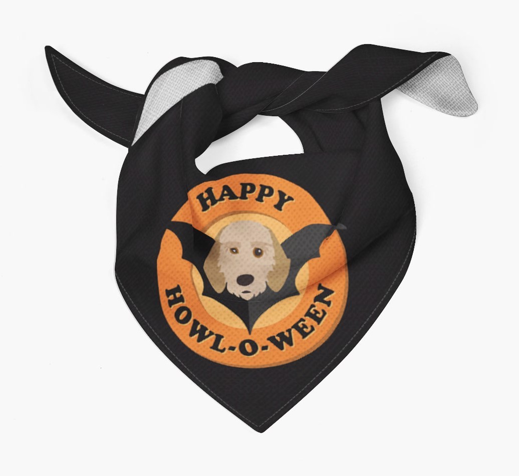 'Happy Howl-o-ween' - Personalized {breedFullName} Bandana