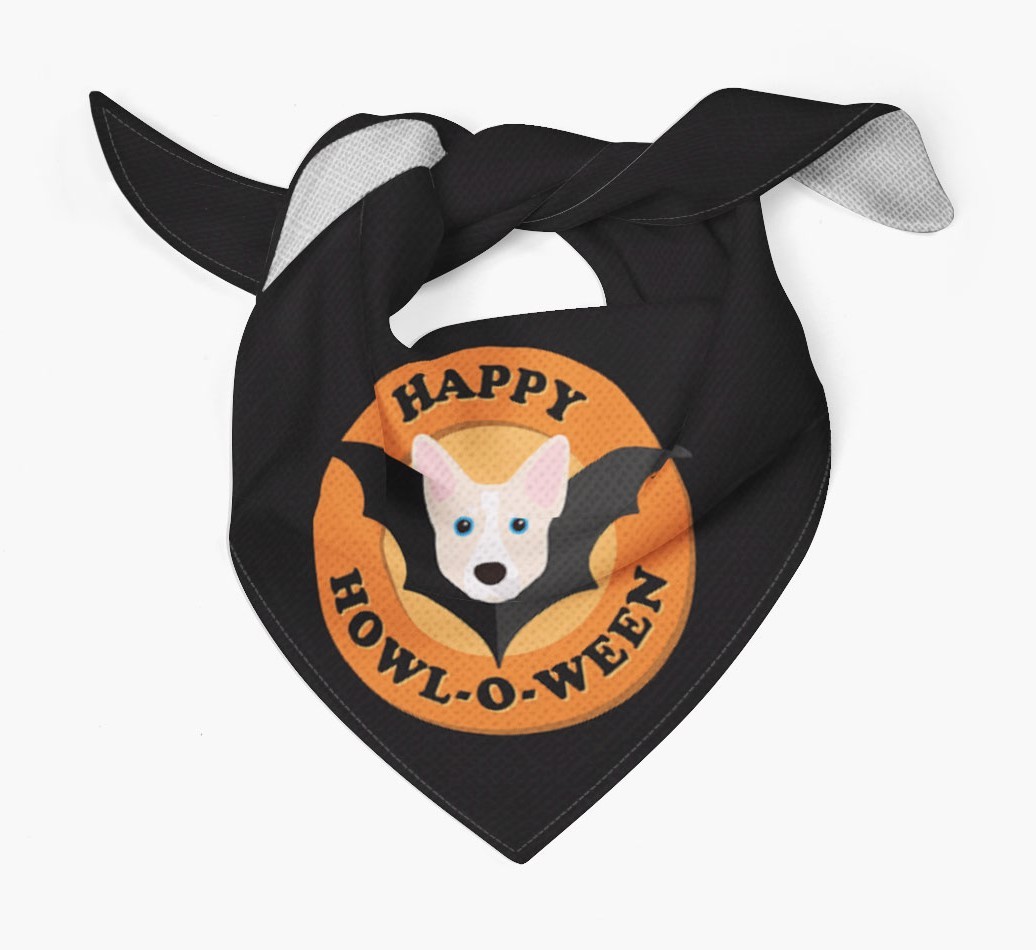 'Happy Howl-o-ween' - Personalized {breedFullName} Bandana