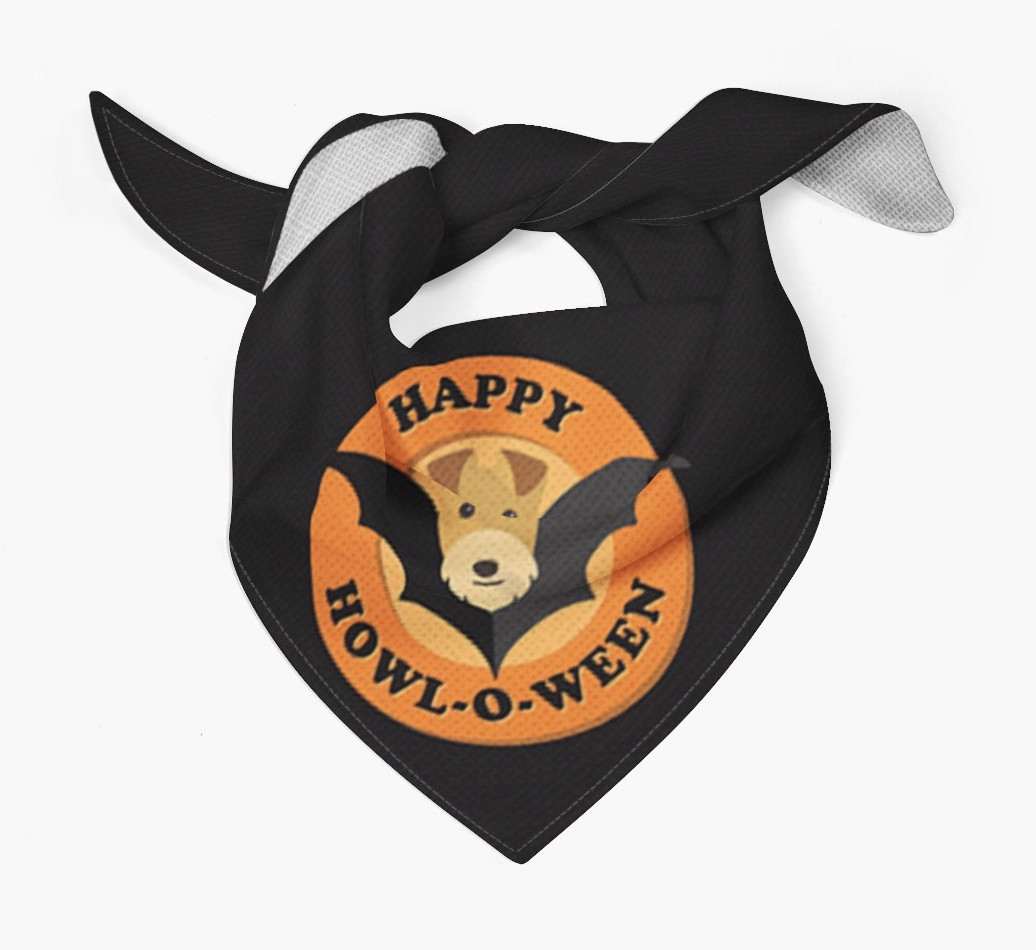 'Happy Howl-o-ween' - Personalized {breedFullName} Bandana