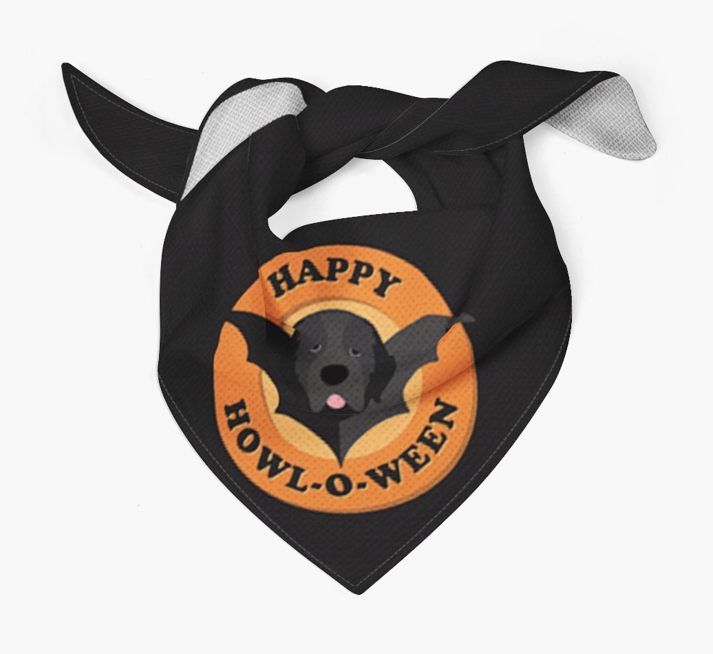 'Happy Howl-o-ween' - Personalized {breedFullName} Bandana