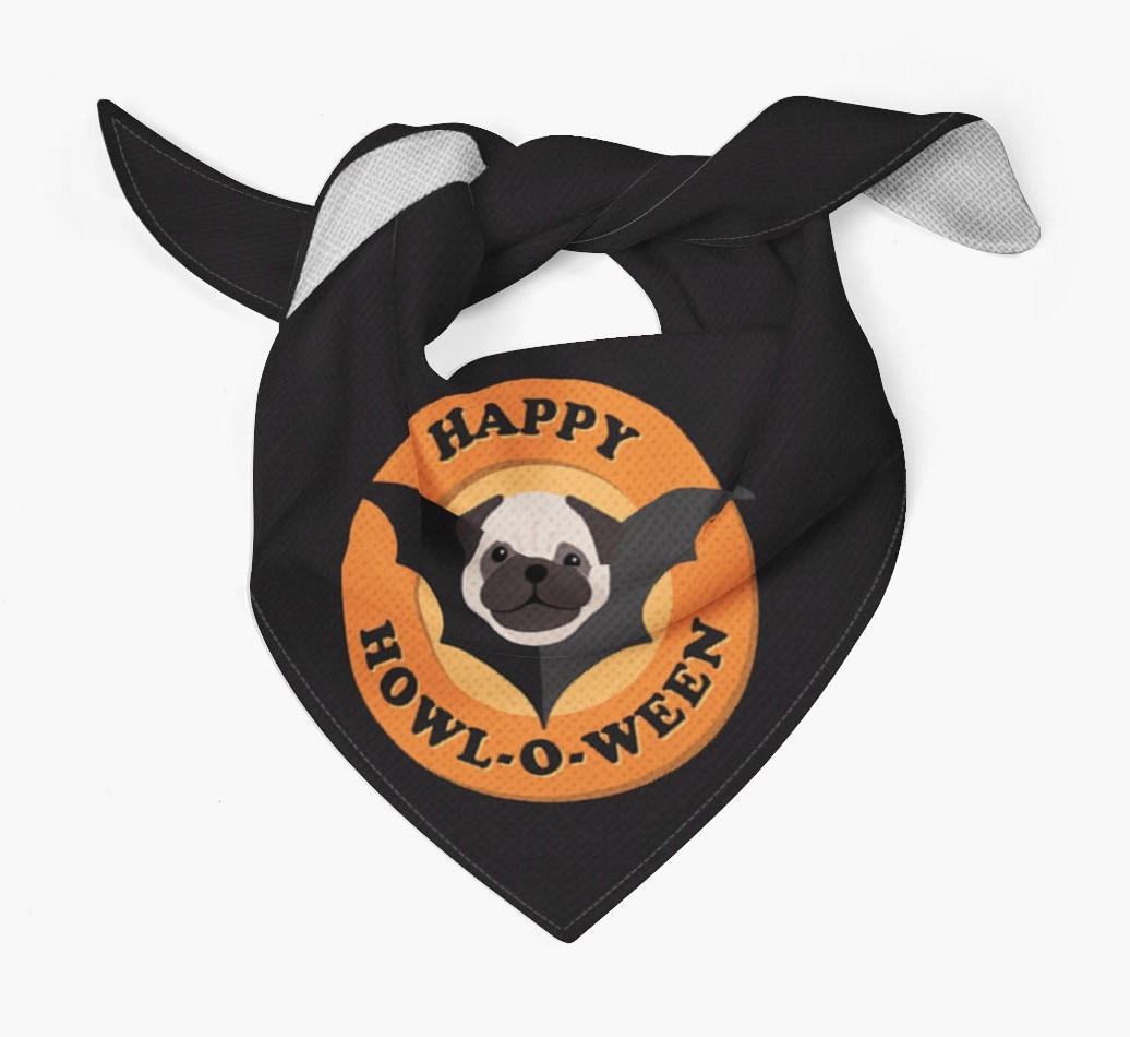 'Happy Howl-o-ween' - Personalized {breedFullName} Bandana