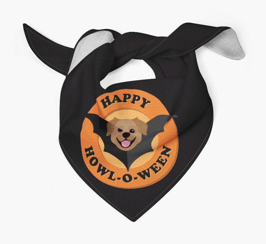 'Happy Howl-o-ween' - Personalized {breedFullName} Bandana