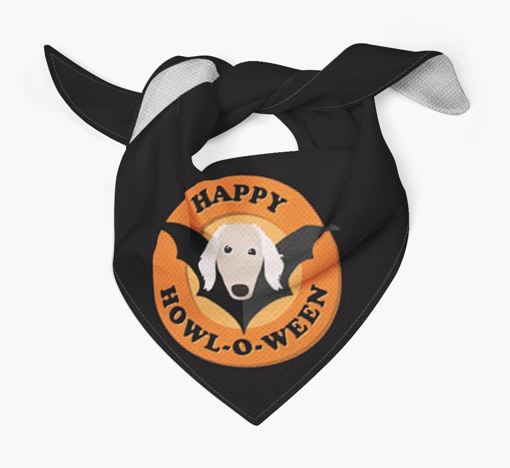 'Happy Howl-o-ween' - Personalized {breedFullName} Bandana