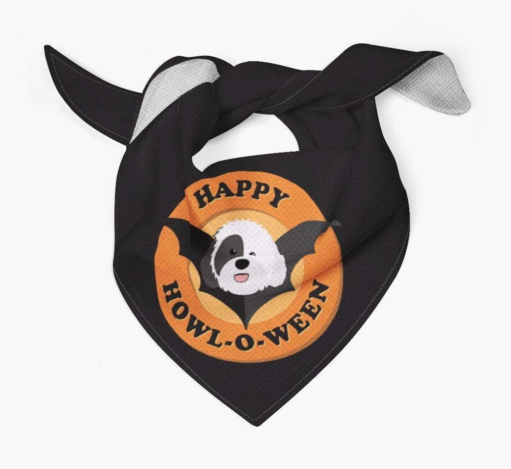'Happy Howl-o-ween' - Personalized {breedFullName} Bandana