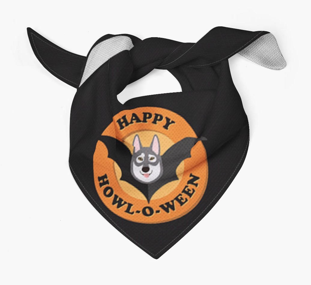'Happy Howl-o-ween' - Personalized {breedFullName} Bandana