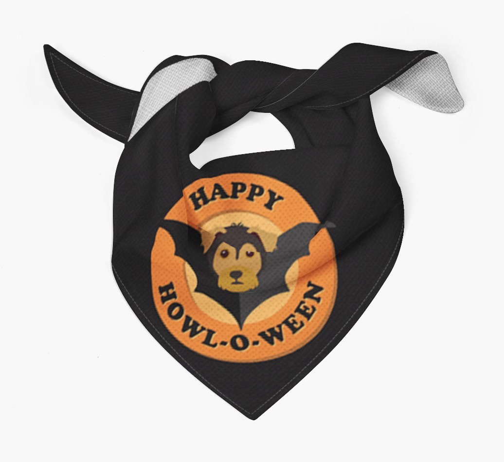 'Happy Howl-o-ween' - Personalized {breedFullName} Bandana