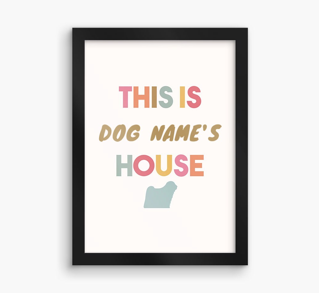 '{dogsName}'s House' - Personalised {breedFullName} Framed Print
