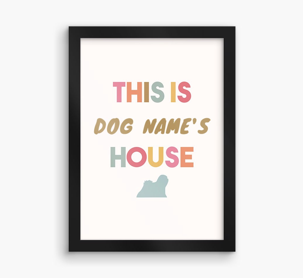 '{dogsName}'s House' - Personalised {breedFullName} Framed Print