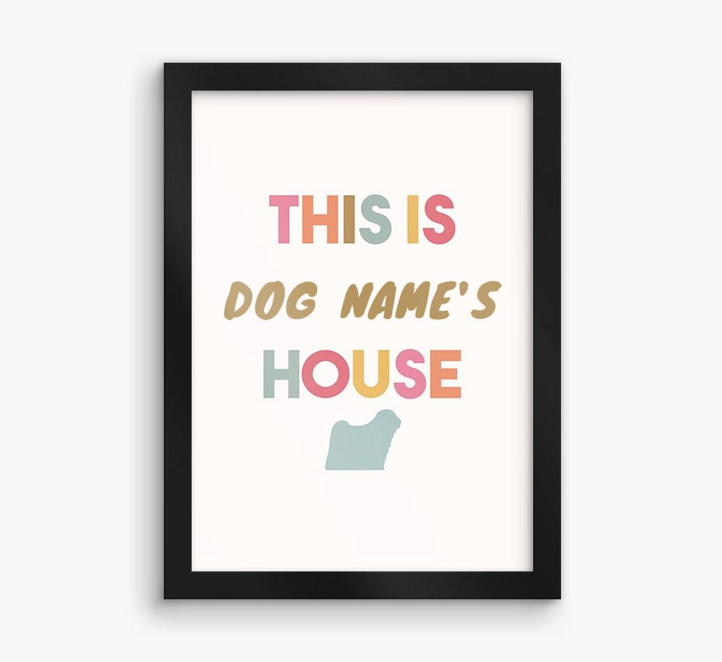 '{dogsName}'s House' - Personalized {breedFullName} Framed Print