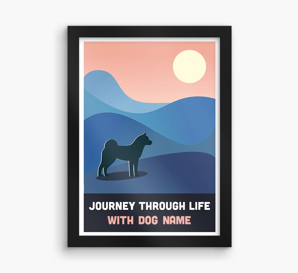 'Journey Through Life With...' - Personalized {breedFullName} Framed Print