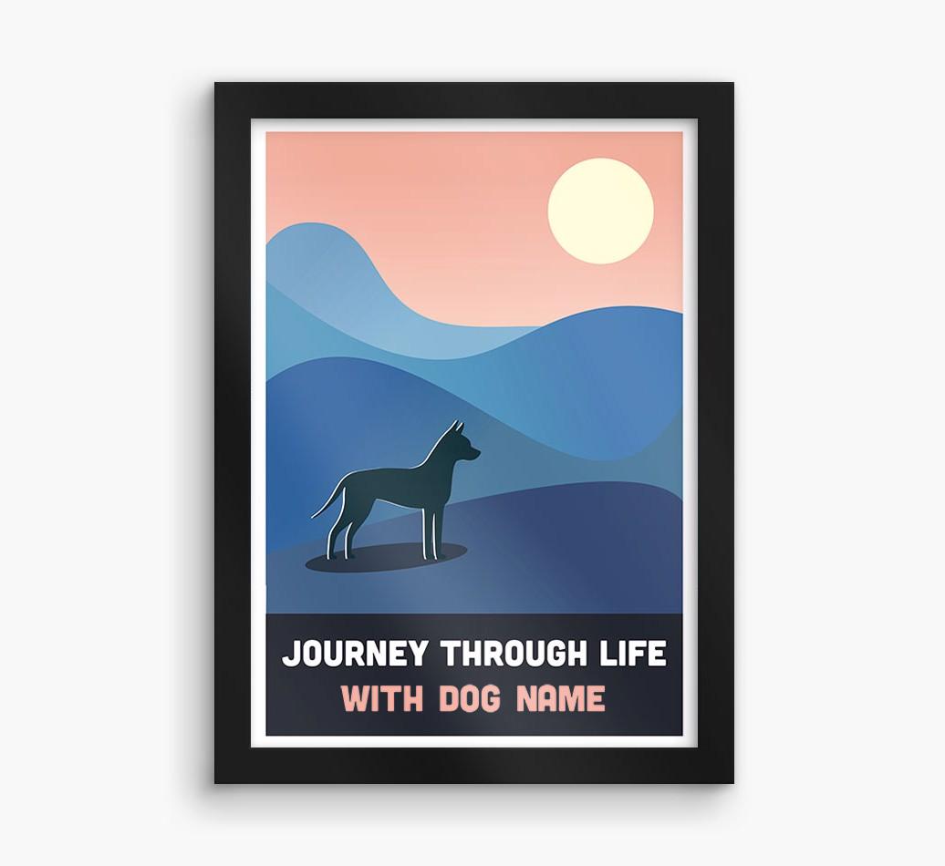 'Journey Through Life With...' - Personalized {breedFullName} Framed Print