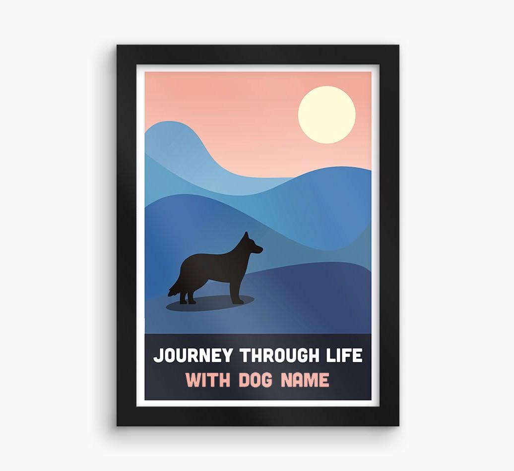 'Journey Through Life With...' - Personalized {breedFullName} Framed Print