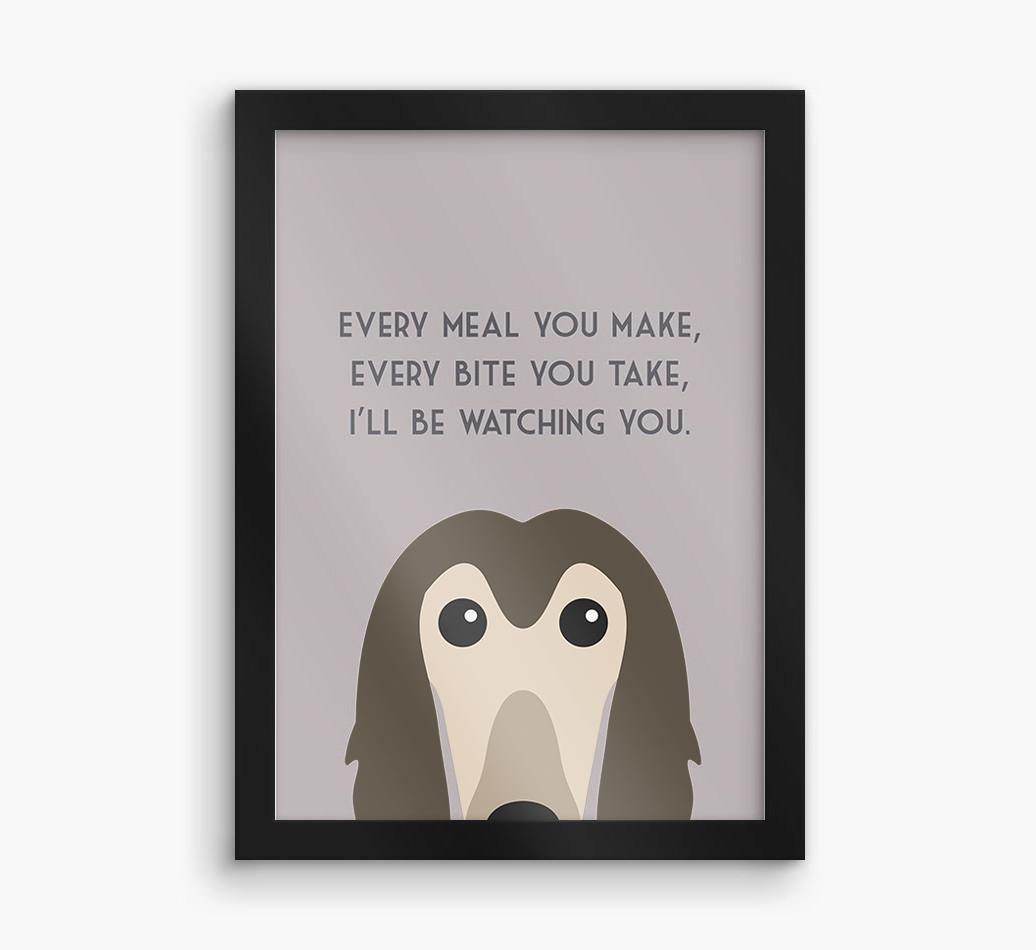 'Every Meal You Make' - Personalized {breedFullName} Framed Print