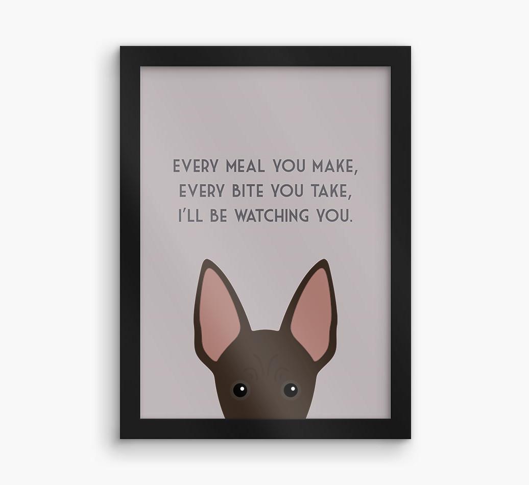 'Every Meal You Make' - Personalized {breedFullName} Framed Print