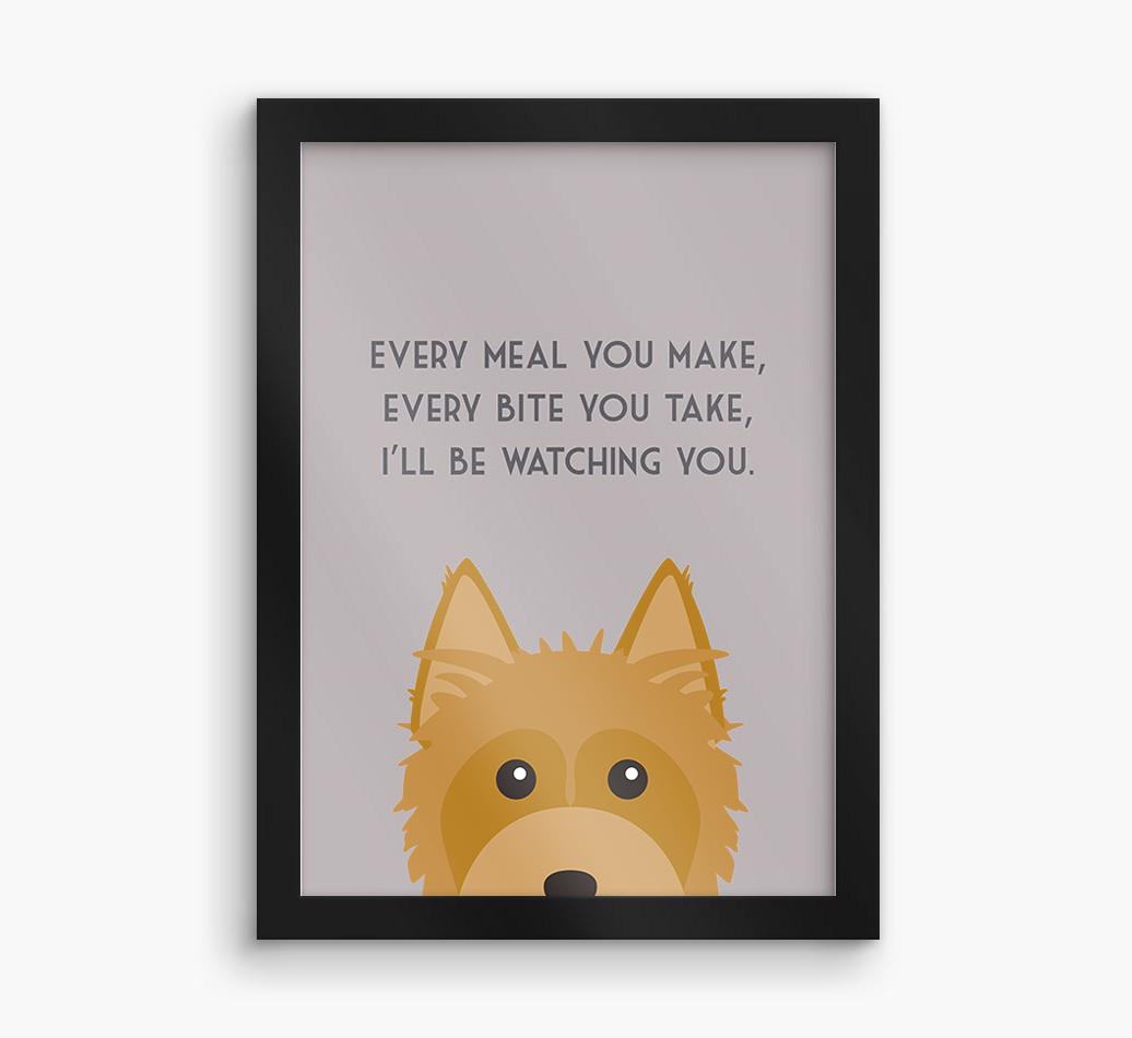 'Every Meal You Make' - Personalized {breedFullName} Framed Print