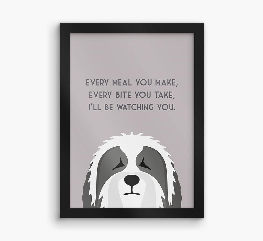 'Every Meal You Make' - Personalized {breedFullName} Framed Print