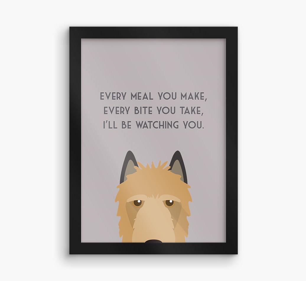 'Every Meal You Make' - Personalized {breedFullName} Framed Print