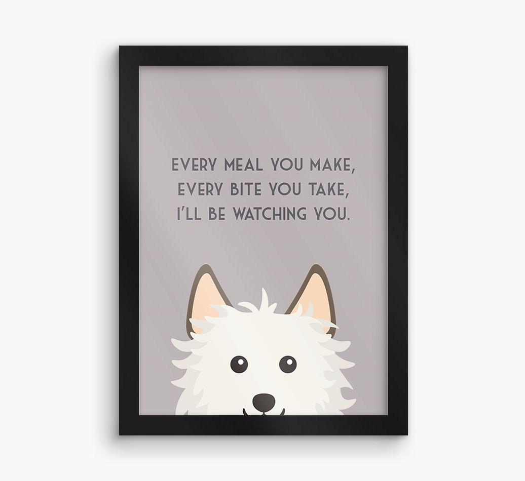 'Every Meal You Make' - Personalized {breedFullName} Framed Print