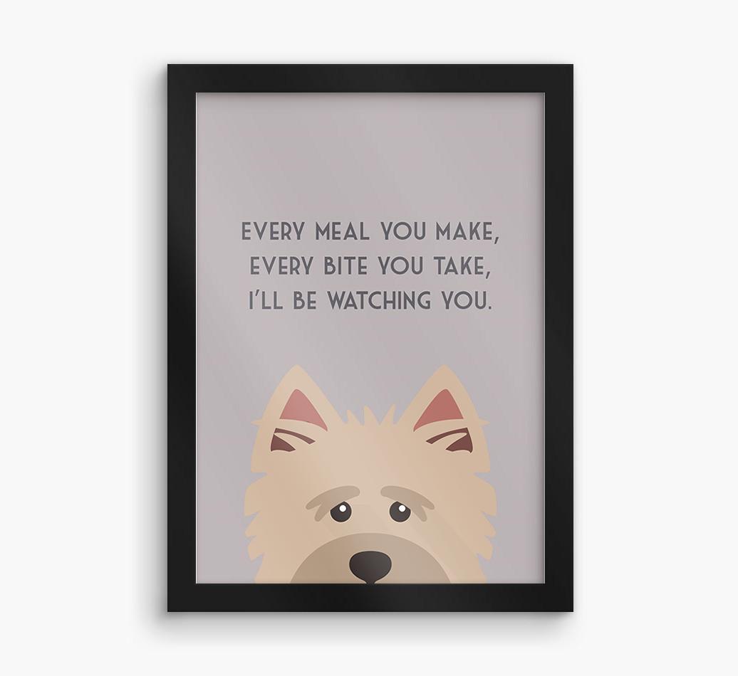 'Every Meal You Make' - Personalized {breedFullName} Framed Print