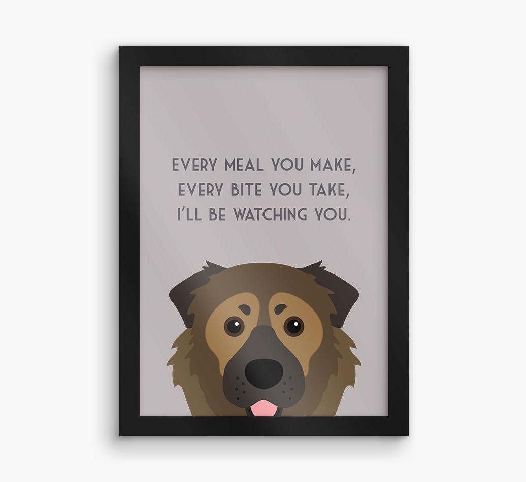 'Every Meal You Make' - Personalized {breedFullName} Framed Print