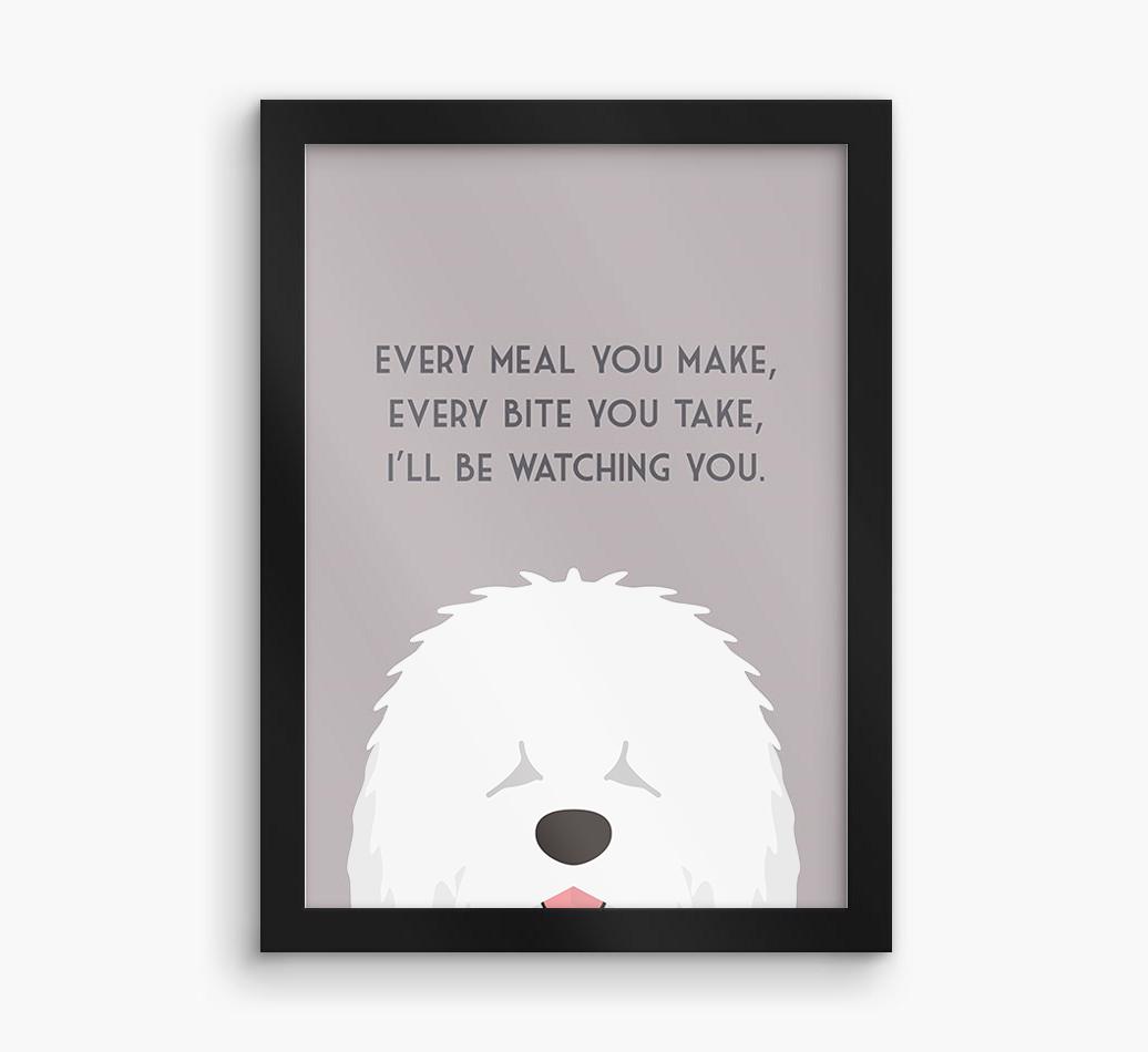 'Every Meal You Make' - Personalized {breedFullName} Framed Print