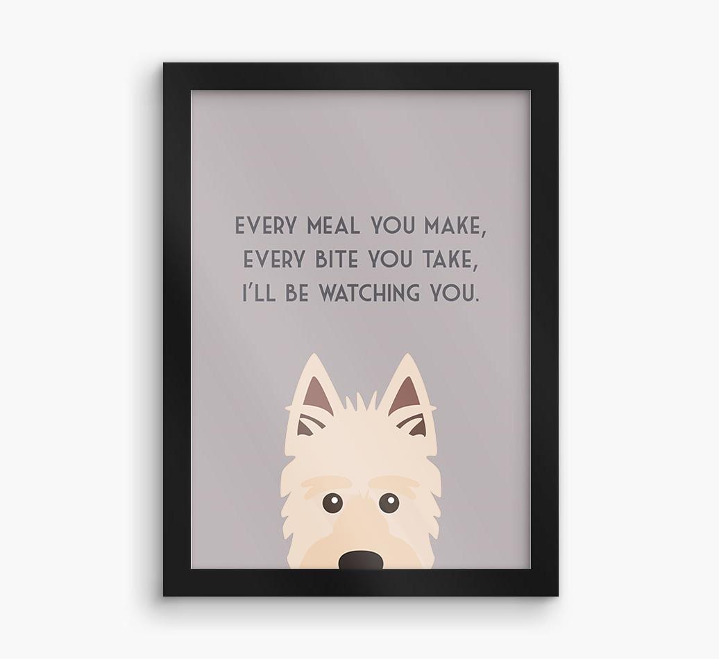 'Every Meal You Make' - Personalized {breedFullName} Framed Print