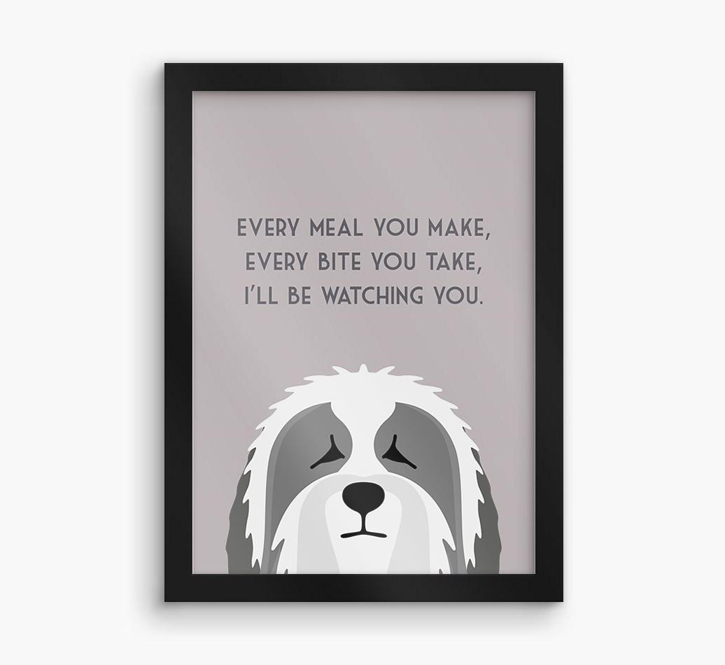 'Every Meal You Make' - Personalized {breedFullName} Framed Print