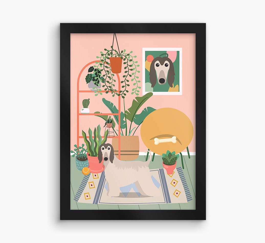 'Jungle Room' - Personalised {breedFullName} Framed Print