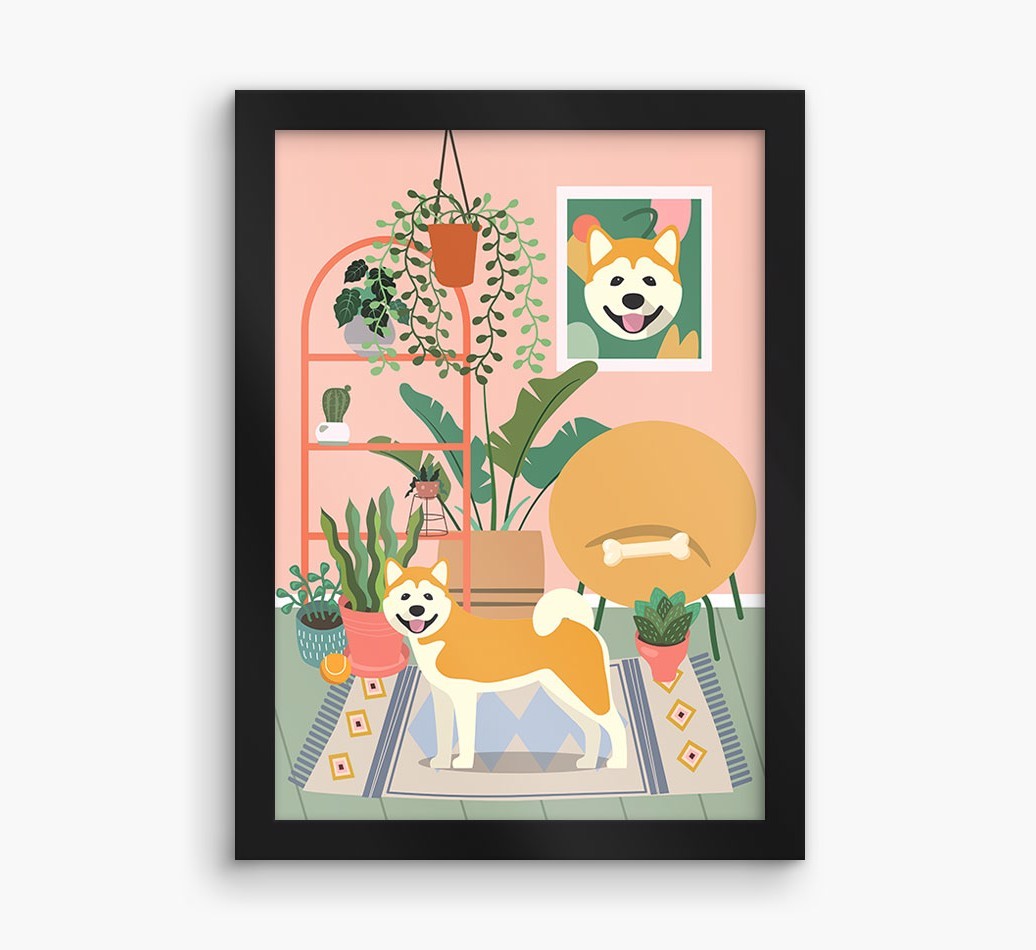 'Jungle Room' - Personalised {breedFullName} Framed Print