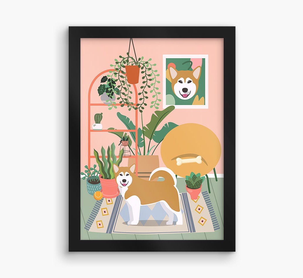 'Jungle Room' - Personalised {breedFullName} Framed Print