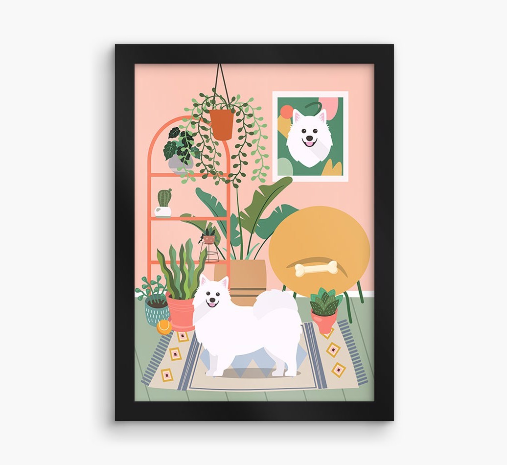 'Jungle Room' - Personalised {breedFullName} Framed Print