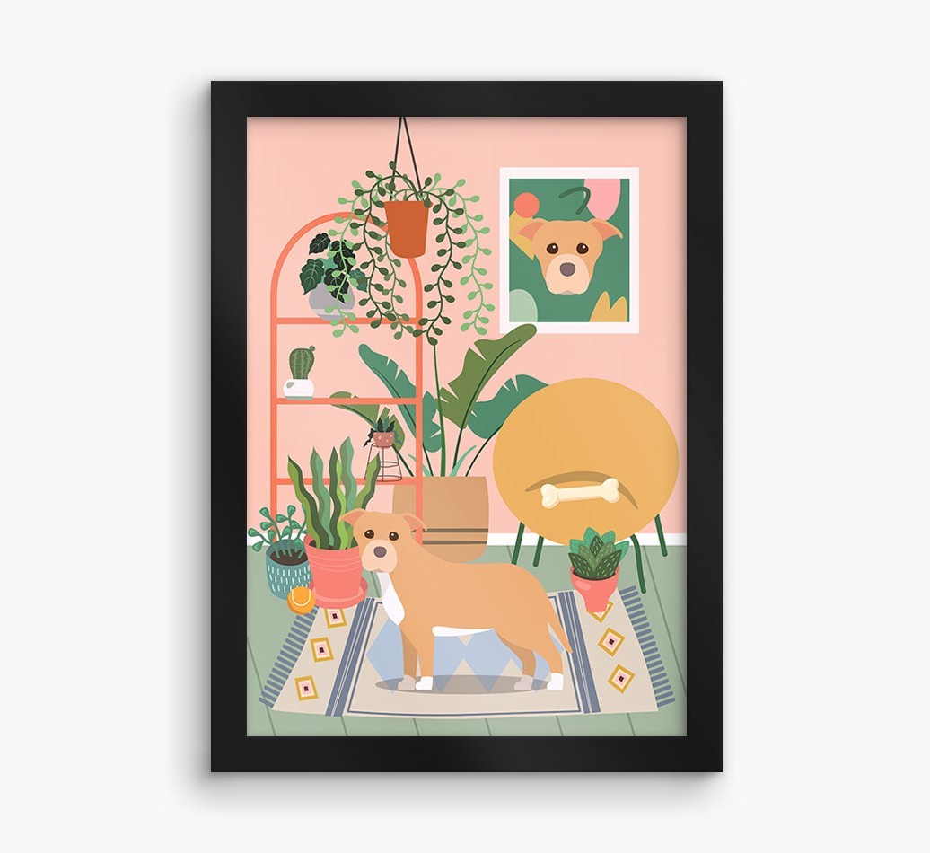 'Jungle Room' - Personalised {breedFullName} Framed Print
