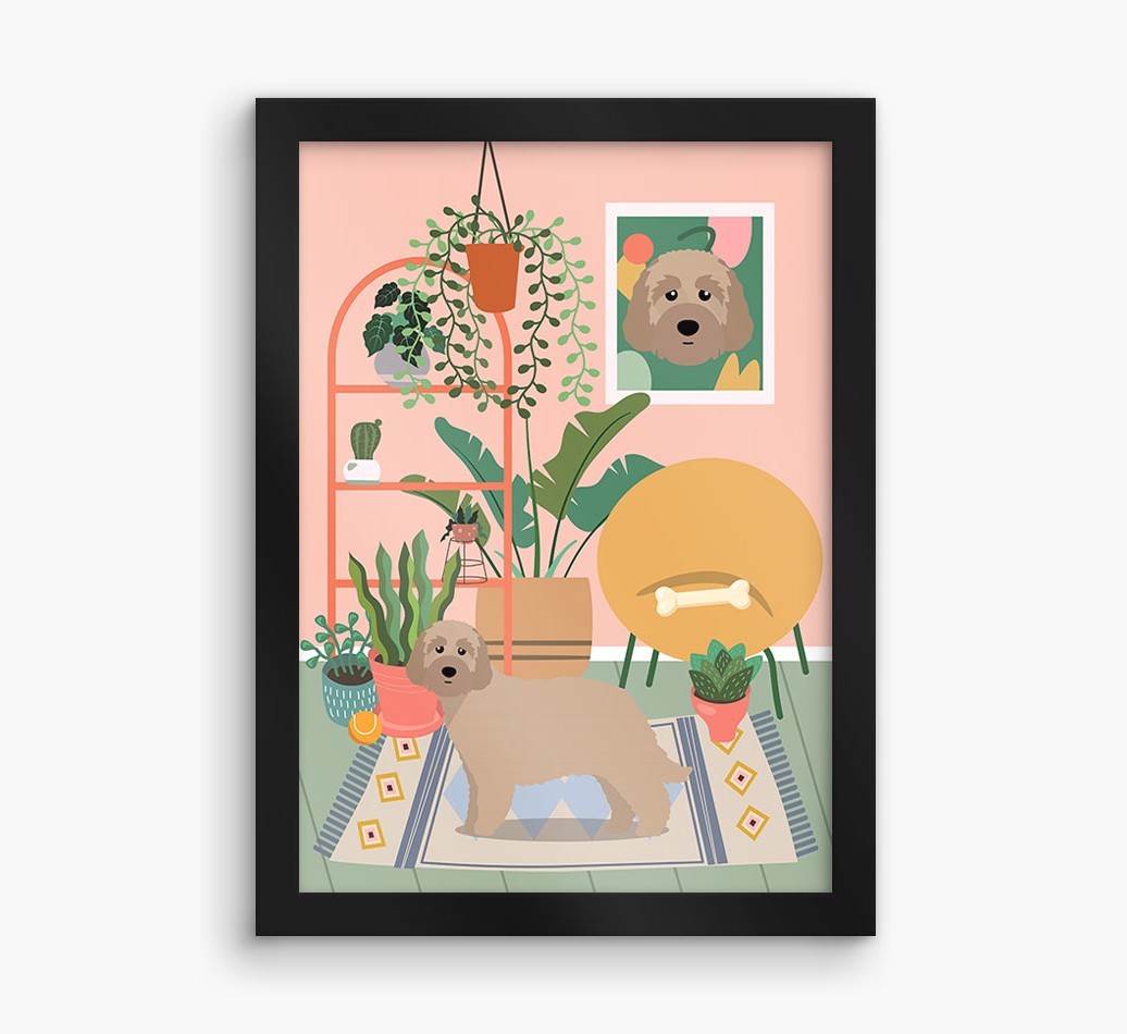 'Jungle Room' - Personalised {breedFullName} Framed Print