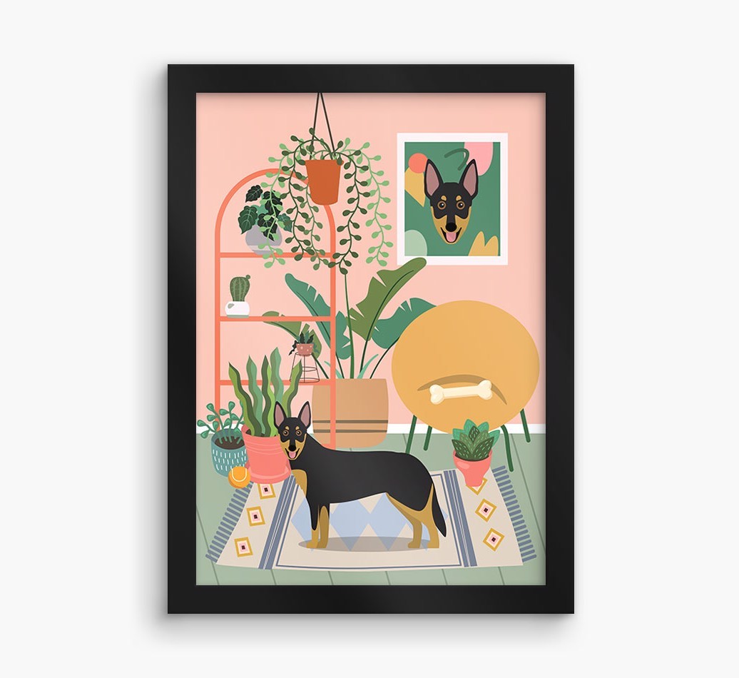'Jungle Room' - Personalized {breedFullName} Framed Print