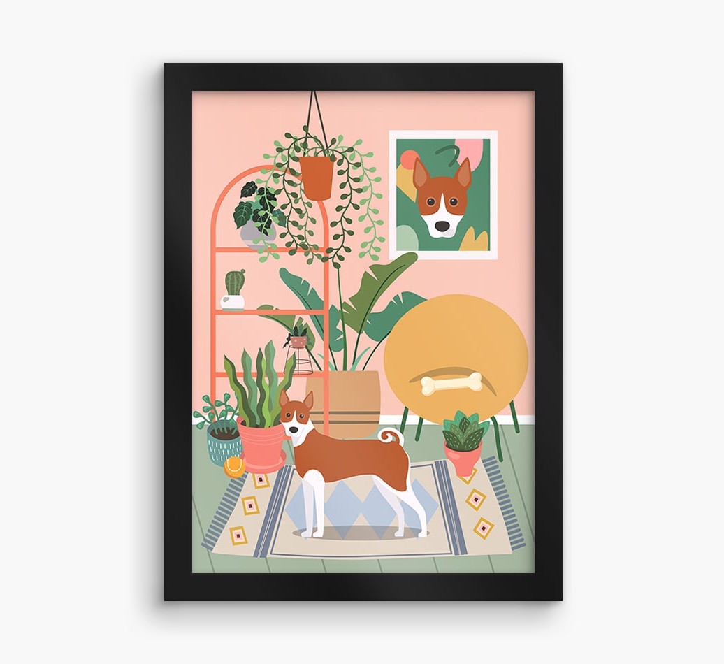 'Jungle Room' - Personalised {breedFullName} Framed Print