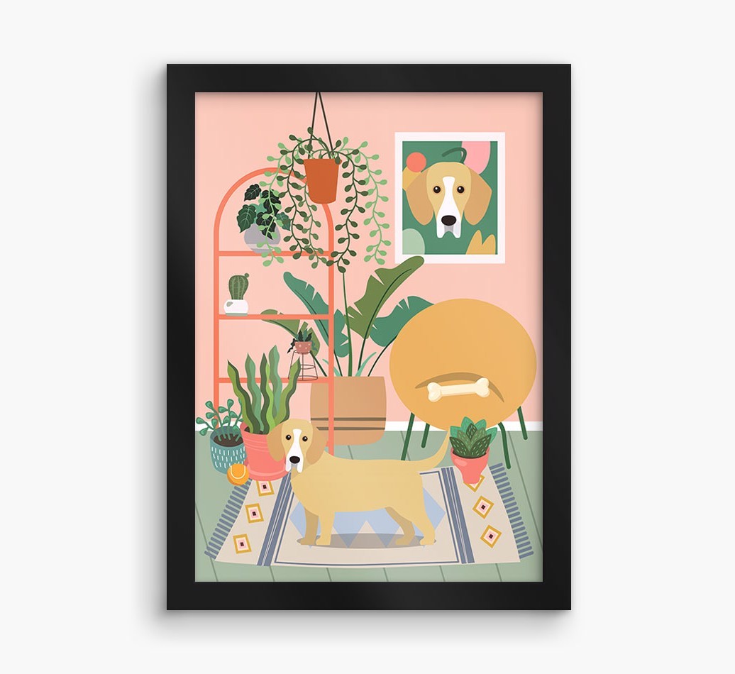 'Jungle Room' - Personalised {breedFullName} Framed Print