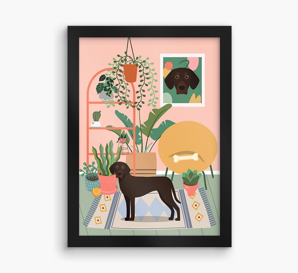 'Jungle Room' - Personalised {breedFullName} Framed Print