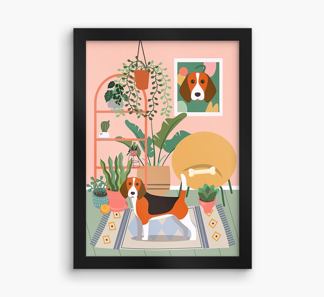 'Jungle Room' - Personalised {breedFullName} Framed Print