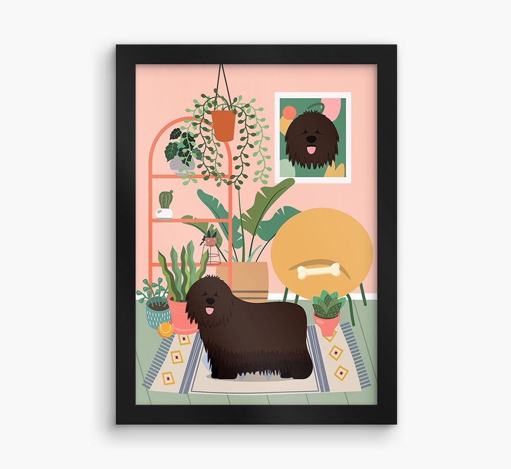 'Jungle Room' - Personalised {breedFullName} Framed Print