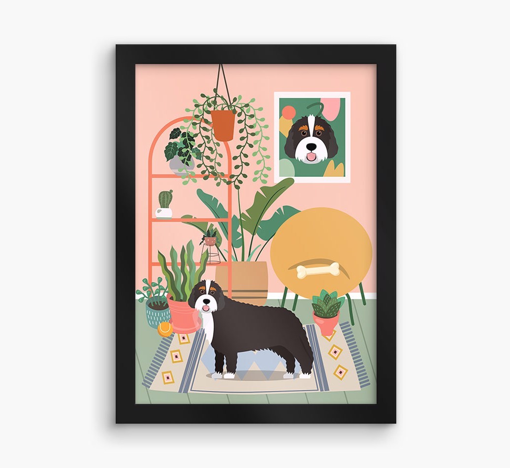 'Jungle Room' - Personalised {breedFullName} Framed Print
