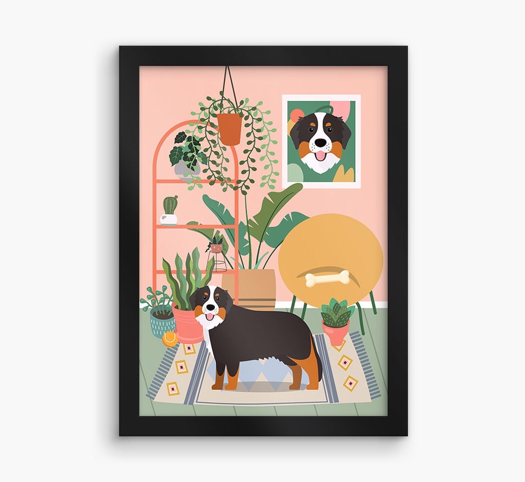 'Jungle Room' - Personalised {breedFullName} Framed Print
