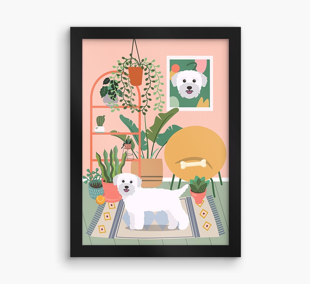 'Jungle Room' - Personalised {breedFullName} Framed Print