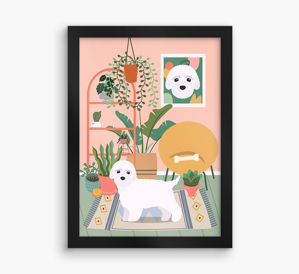 'Jungle Room' - Personalised {breedFullName} Framed Print