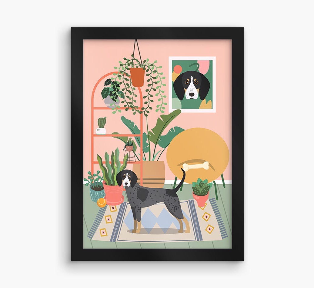 'Jungle Room' - Personalised {breedFullName} Framed Print