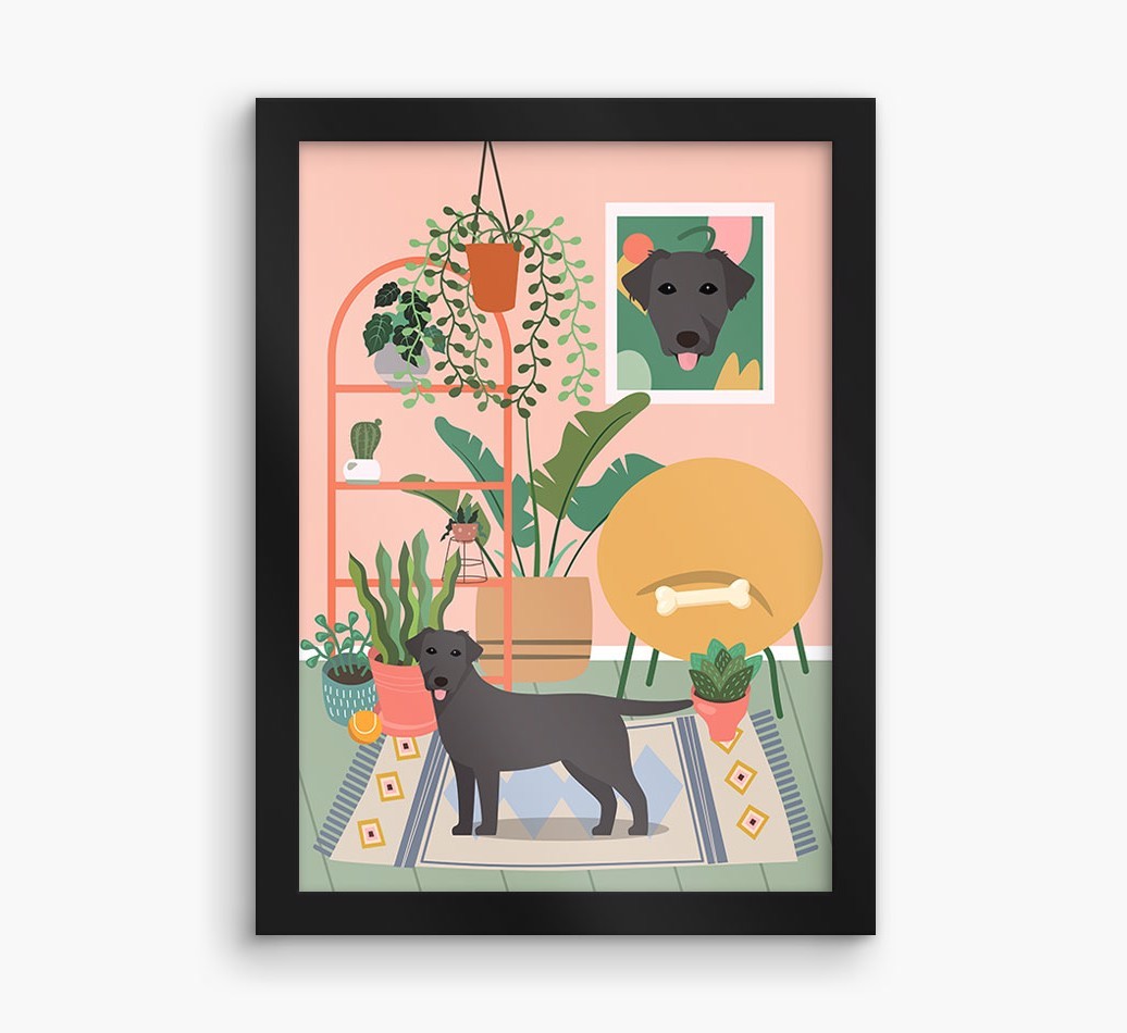 'Jungle Room' - Personalised {breedFullName} Framed Print