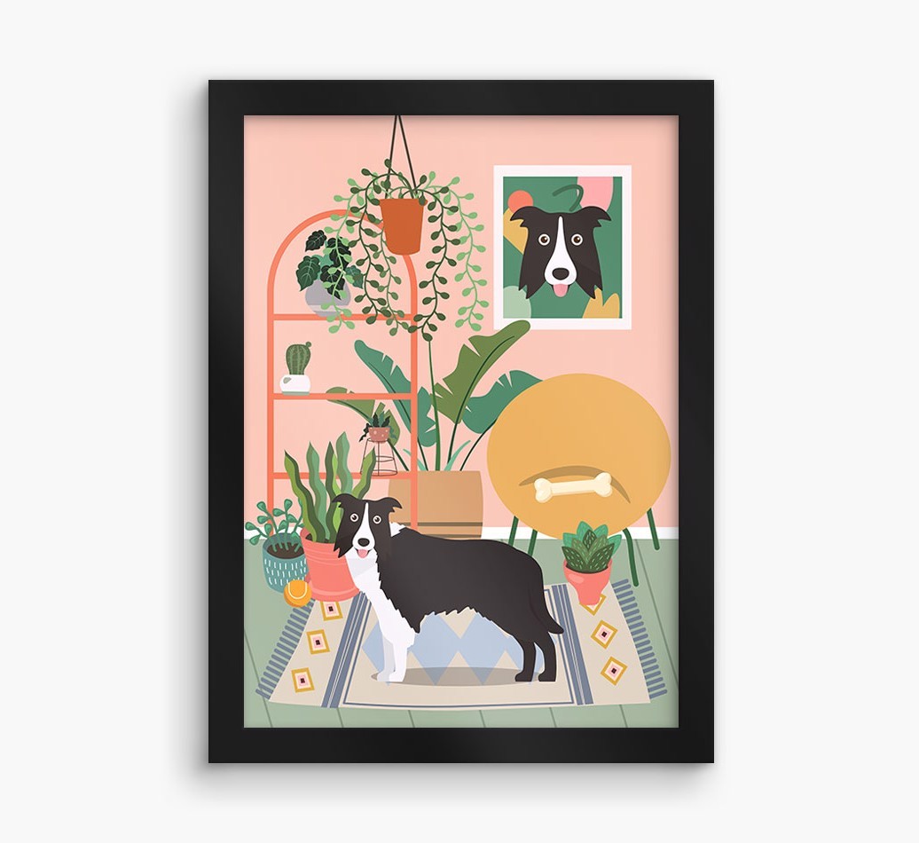 'Jungle Room' - Personalized {breedFullName} Framed Print