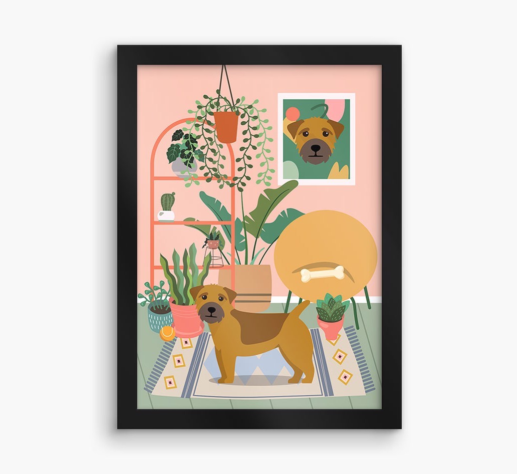 'Jungle Room' - Personalised {breedFullName} Framed Print