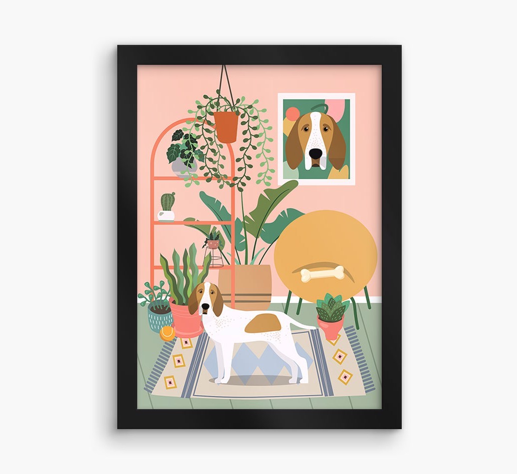 'Jungle Room' - Personalised {breedFullName} Framed Print