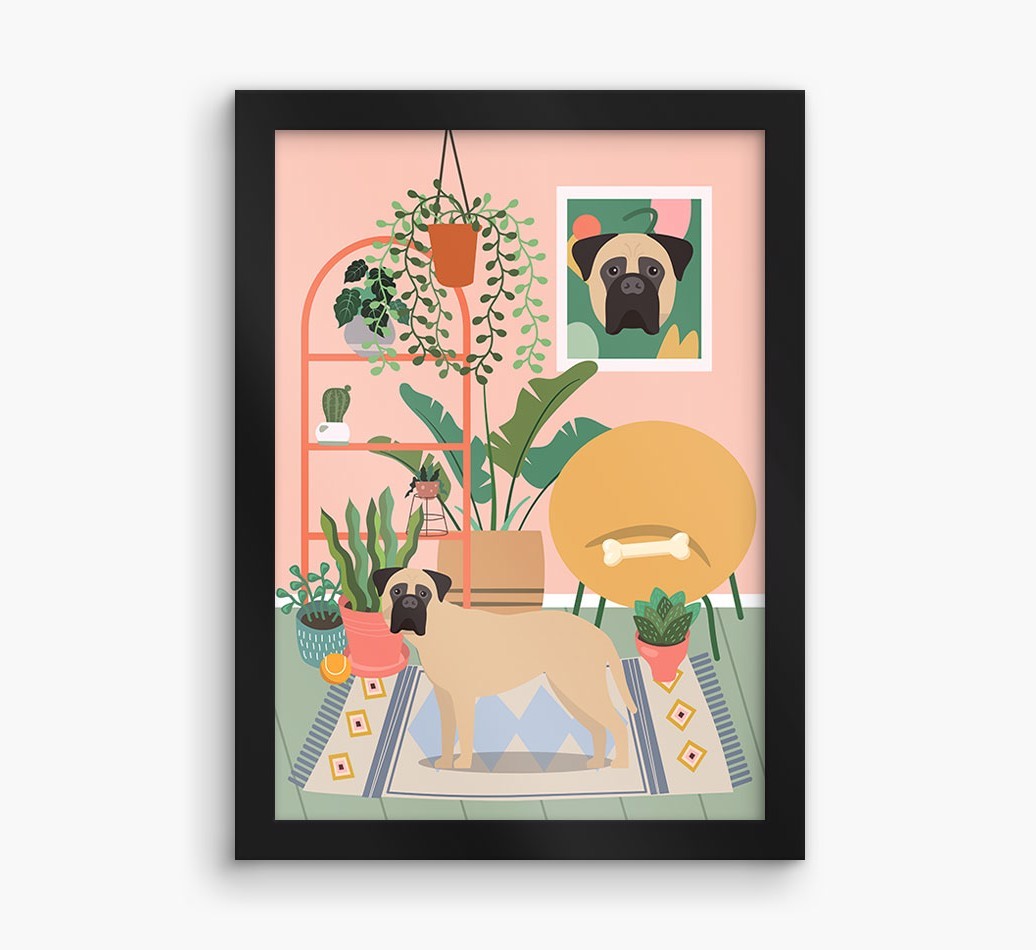 'Jungle Room' - Personalised {breedFullName} Framed Print