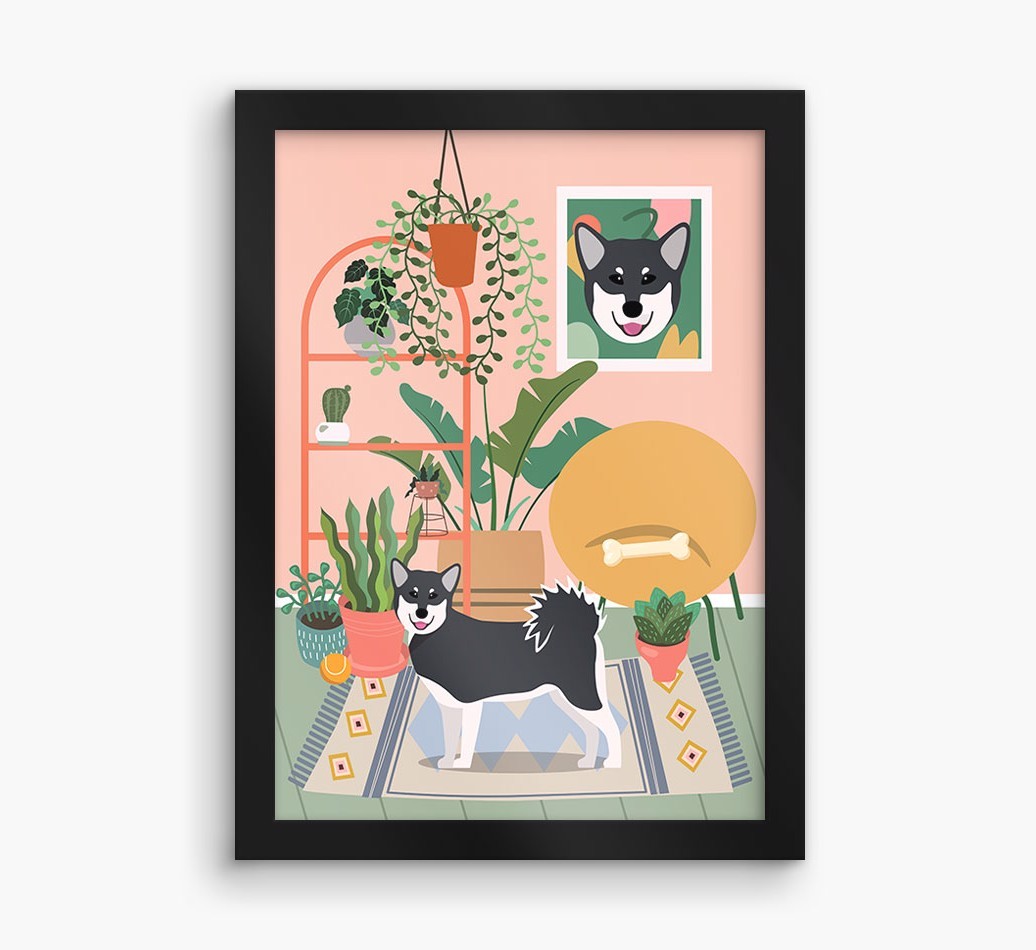 'Jungle Room' - Personalised {breedFullName} Framed Print